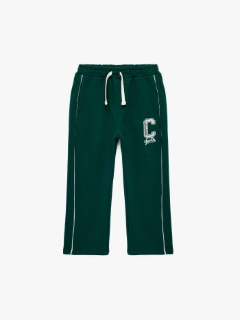 Men's Printed Drawstring Waist Pocket Detail Oversize Sweatpants