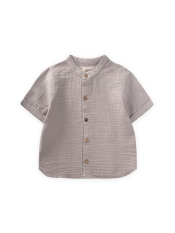 Organic Muslin Shirt for Ages 2-10 in Gray