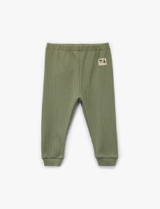 Men's Baby Ribbed Waist Elastic Basic Jogger Sweatpants
