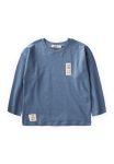 Label Detailed Seasonal T-Shirt 2-10 Years Indigo Blue