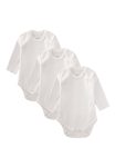 Triple Long Sleeve Bodysuit 0-3 Years White