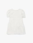 Girl's Bicycle Collar Layered Puff Sleeve Dress