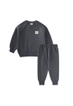 Quilted Sweatshirt Set 1-7 Years Anthracite