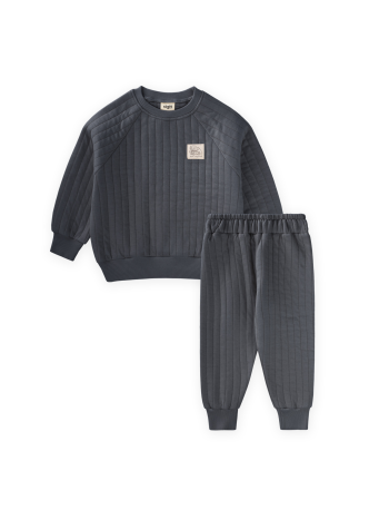 Quilted Sweatshirt Set 1-7 Years Anthracite