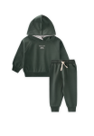 Hooded Sweatshirt Set for Ages 1-5 in Khaki Green