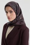Belva Twill Silk Scarf - Plum