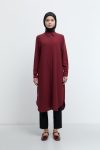 Hidden Placket Basic Tunic - Terracotta