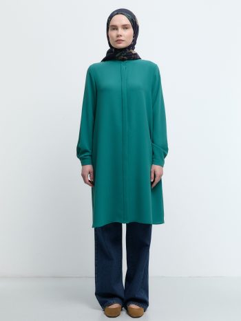 Hakim Yaka Basic Tunik - Yeşil