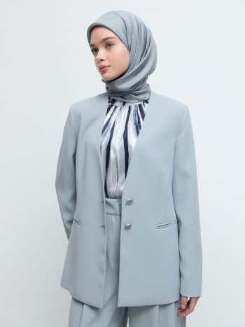 Flap Pocket Jacket - Light Blue