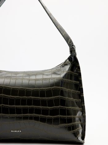 TİMSAH DERİ TOTE ÇANTA HAKİ