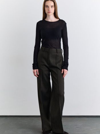 KLASİK PİLELİ KUMAŞ PANTOLON HAKİ