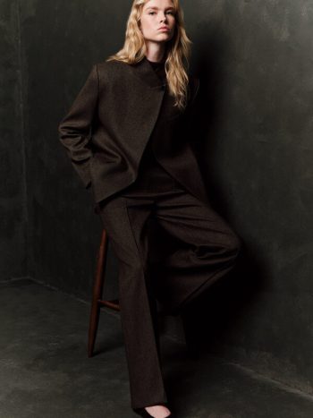 KLASİK PİLELİ KUMAŞ PANTOLON VİZON