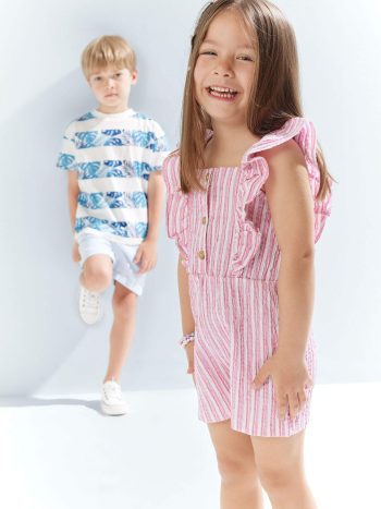 Striped Romper for Baby Girl