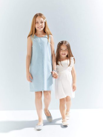 Sleeveless Poplin Summer Dress for Baby Girl