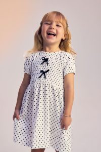 Polka Dot Short Sleeve Summer Dress for Baby Girl