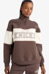 NBA New York Knicks Oversized Half-Zip Athletic Sweatshirt