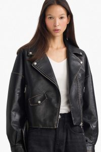 Waterproof Oversized Taffeta Faux Leather Coat