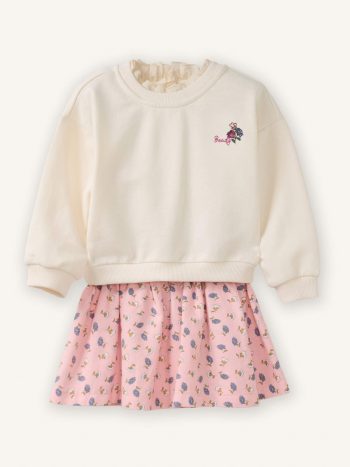 2'li Takım Sweatshirt Etek Kız Bebek