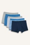 Striped Cotton 5-Pack Boxer Shorts for Boys