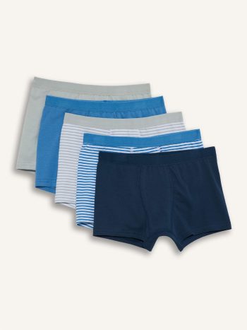 Çizgili Penye 5'li Boxer Erkek Çocuk