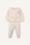 Embroidered 2-Piece Set Sweatshirt and Sweatpants for Baby Girls