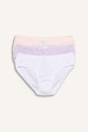 Heart Pattern 3-Pack Slip Panties for Girls