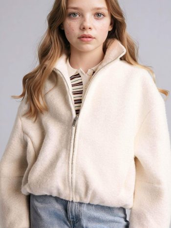 Girl's Fisherman Collar Coat