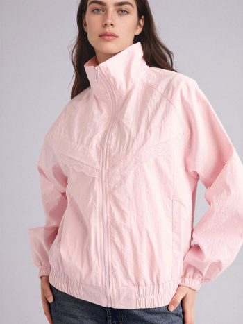 Stand Collar Lined Parachute Jacket