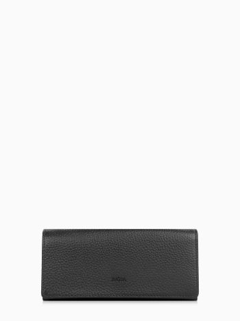 Rectangular Leather Wallet - Black