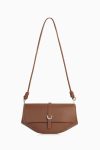 Band Buckle Flap Bag - Brown