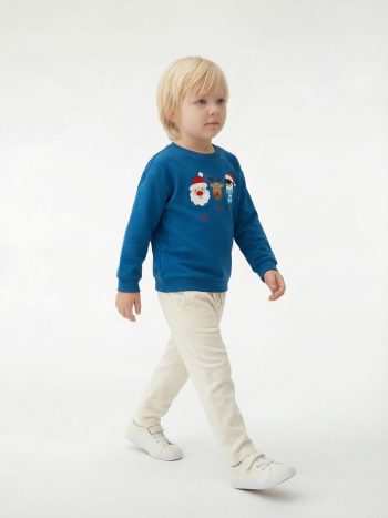 Men's Baby Velvet Basic Sweatpants with Drawstring Waist and Pocket Detail