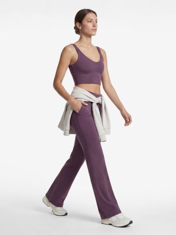 High-Waisted Spanish Flare Leggings with Stitching Detail