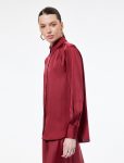Regular Fit Long Sleeve Classic Collar Satin Shirt