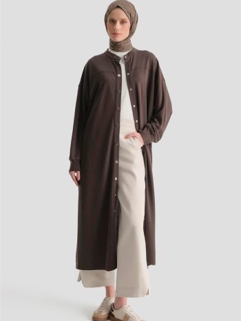 Oversize Modal Kap Kahve