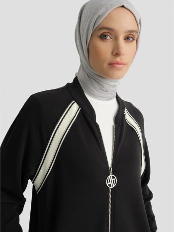 Armine Ribbed Detail Set in Black