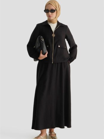 Armine Basic Jacket Set in Black