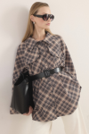 Allerli Plaid Trench Coat - Black