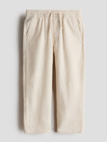 Linen-Blend Trousers