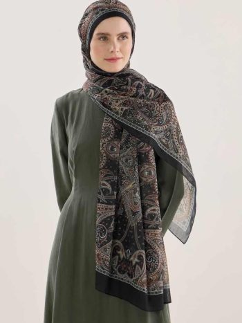 Bohem Şal Siyah-Haki