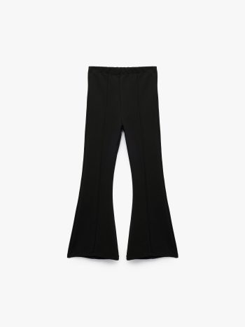 Girls' Elastic Waist Viscose Blend Slim Fit Flared Pants