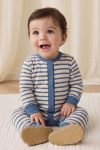 Striped Knit Romper 0-3 Years Indigo Blue