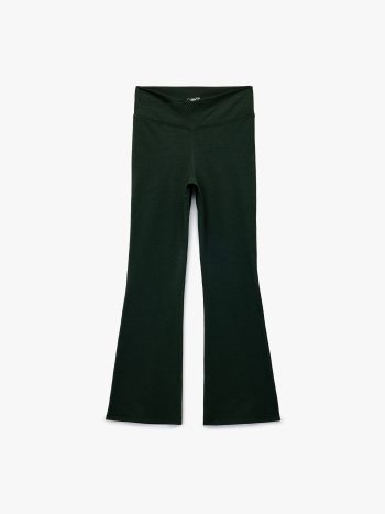 Asymmetric High Waist Slim Fit Flared Leg Sport Leggings