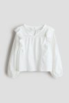 Cotton and Frilled Blouse