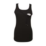 Black Bicycle Neck Sleeveless Women's Nursing Tank Top
