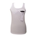 White V-Neck Sleeveless Women's Nursing Tank Top