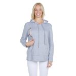 GRİ Kapuşonlu Kadın Emzirme Sweatshirt
