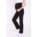 Black Adjustable Elastic Waistband Women's Maternity Sweatpants