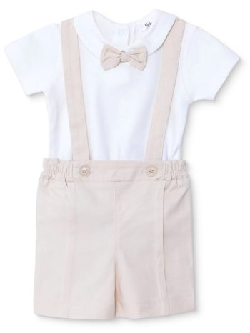 Bebetto, Boys, Shorts Romper-T-Shirt Set, Snap Button, Little Boss, Collar Shirt, Short Legs, Short Sleeves