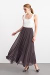 Eva Layered Long Skirt in Anthracite