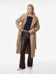 Long Sleeve Pocketed Double-Breasted Collared Belted Long Cashmere Coat